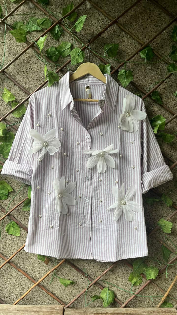 TISSUE FLOWER PEARL SHIRTS