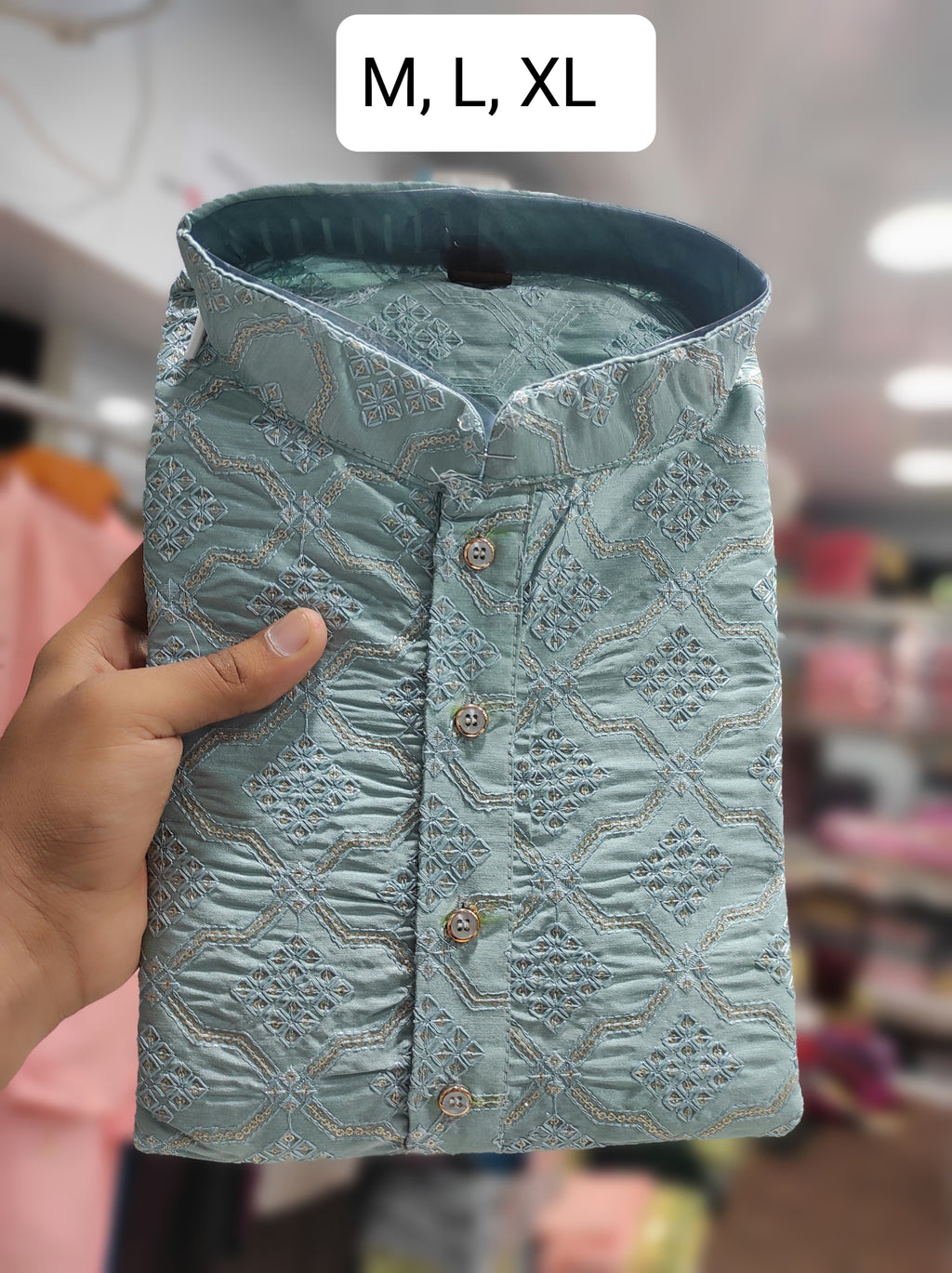 Men’s Embroidered Ethnic Kurta