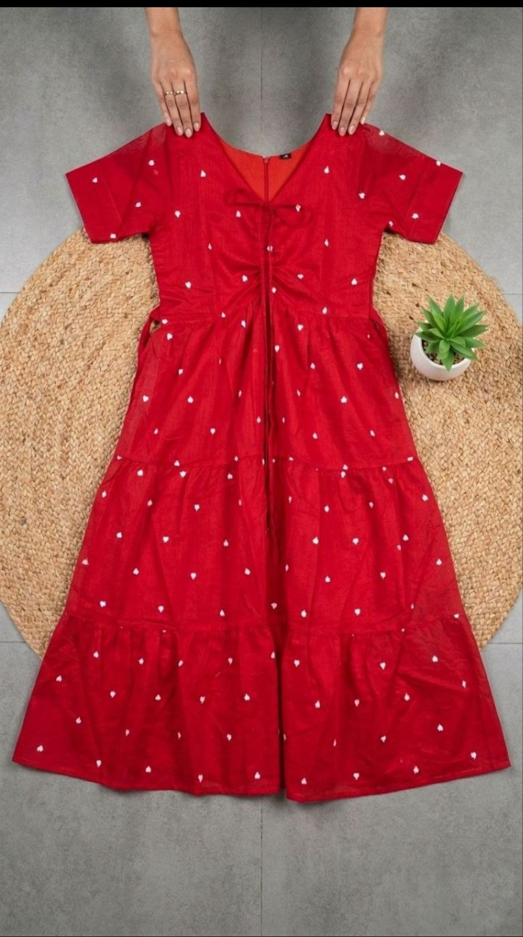 Ruby Heart Tiered Maxi Dress