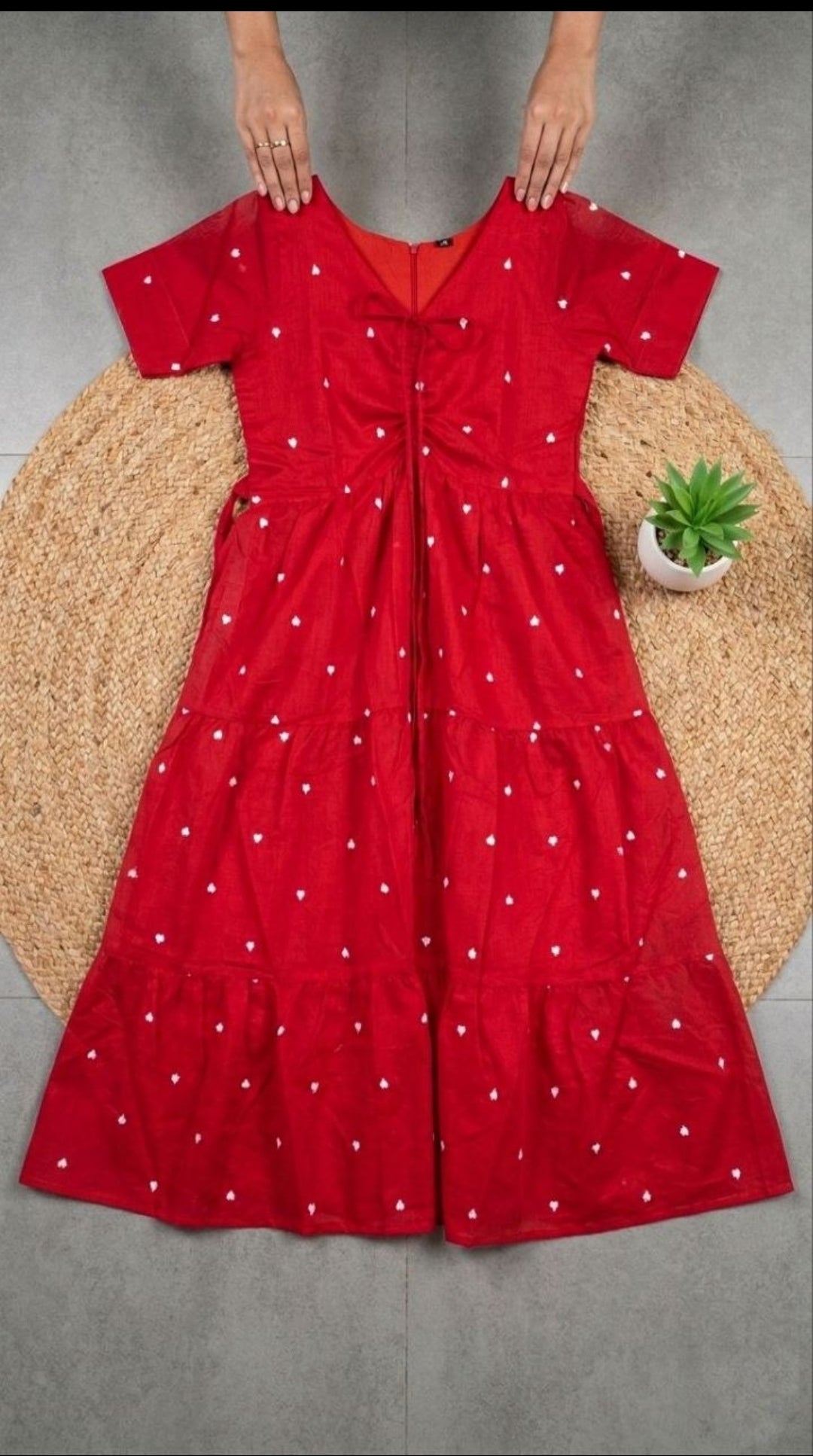 Ruby Heart Tiered Maxi Dress