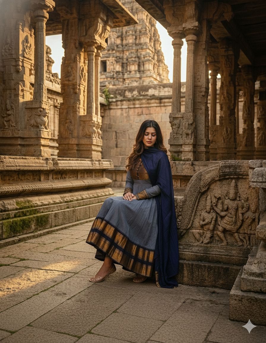 Super Trendy Traditional Chanderi Cotton Dress Set