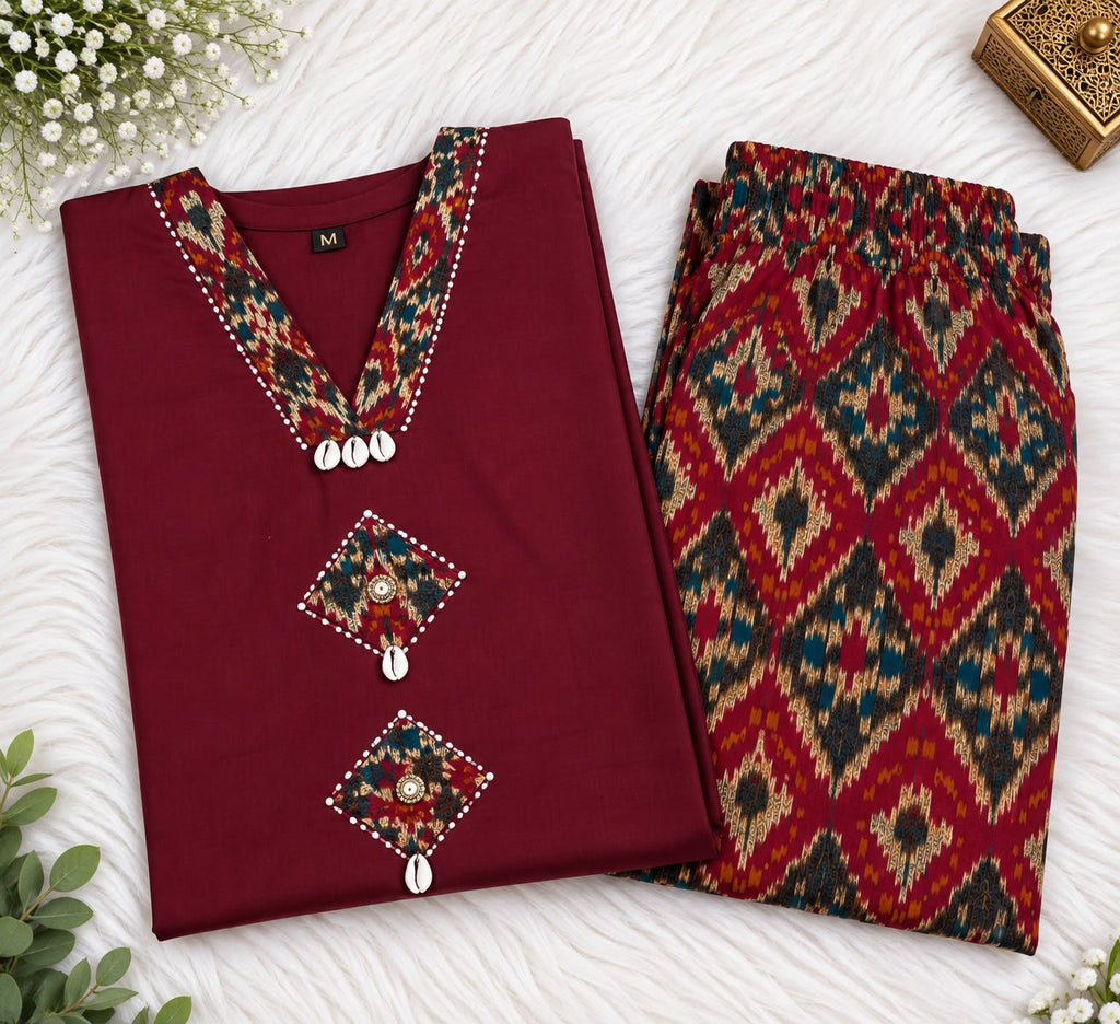 IKKAT Cotton Print Co-ord Set