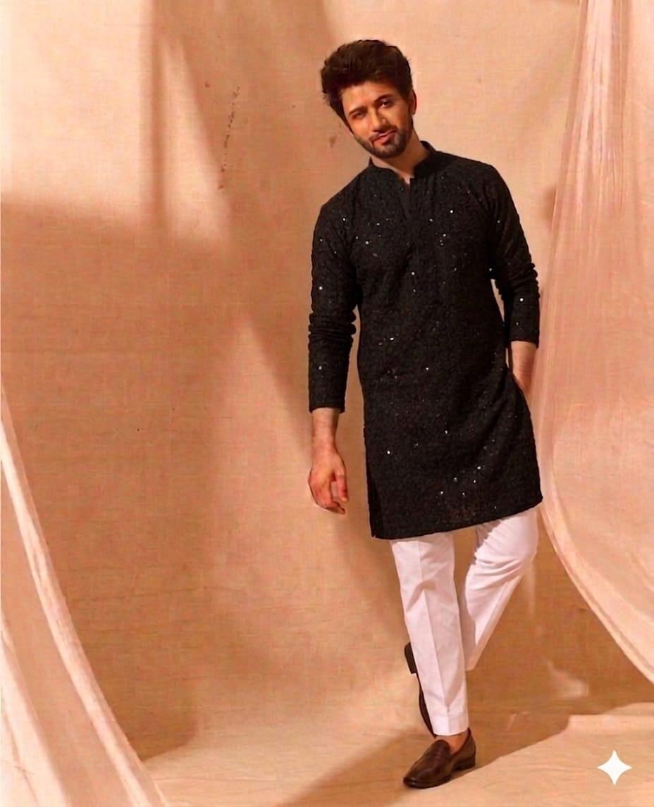 KALP Men’s Traditional Heavy Kurta with Payjama