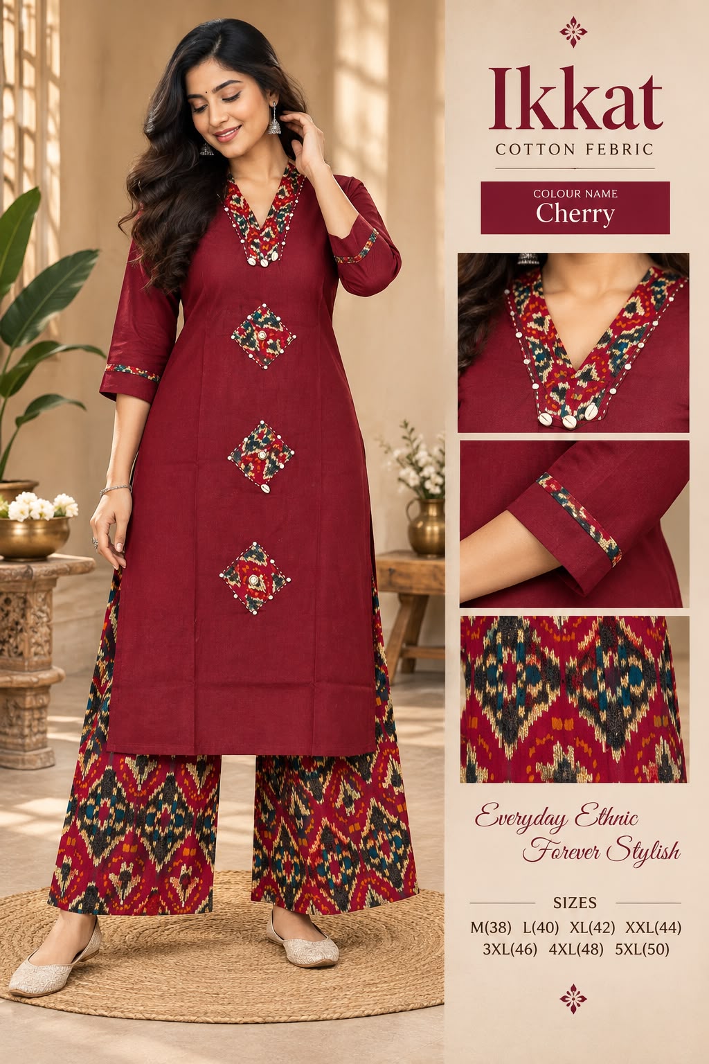 IKKAT Cotton Print Co-ord Set