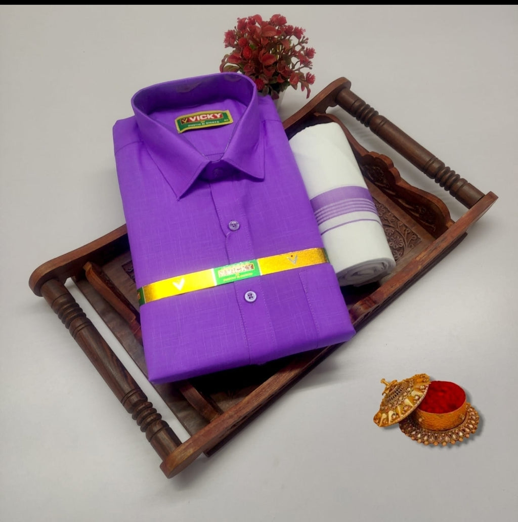 Premium Men's Traditional Shirt & Mundu Combo Set