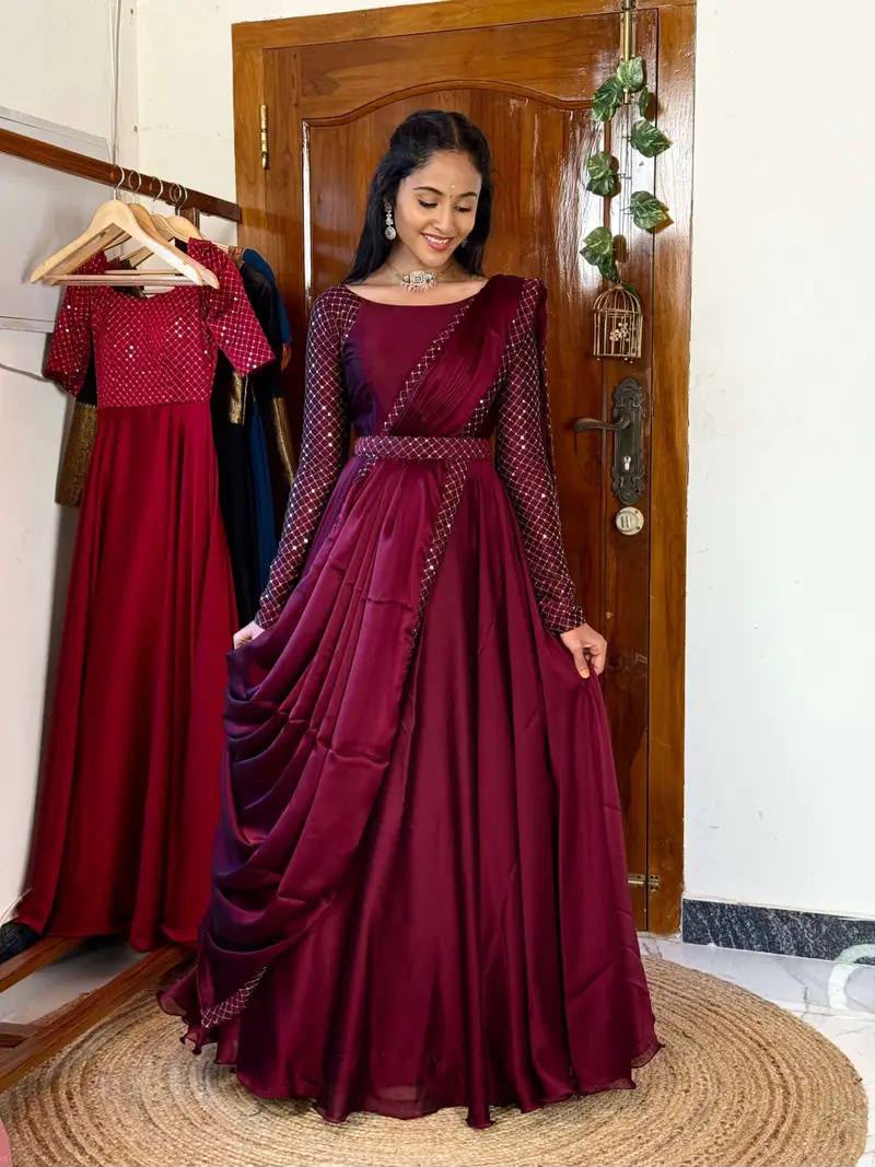 PRAGATI Anarkali – Sparkling Georgette