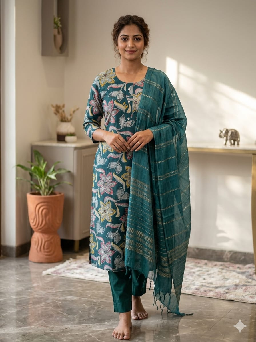 Heavy Vatikan Capsule Kurti Set (Kurti, Pant & Dupatta) - RC_FE 584F