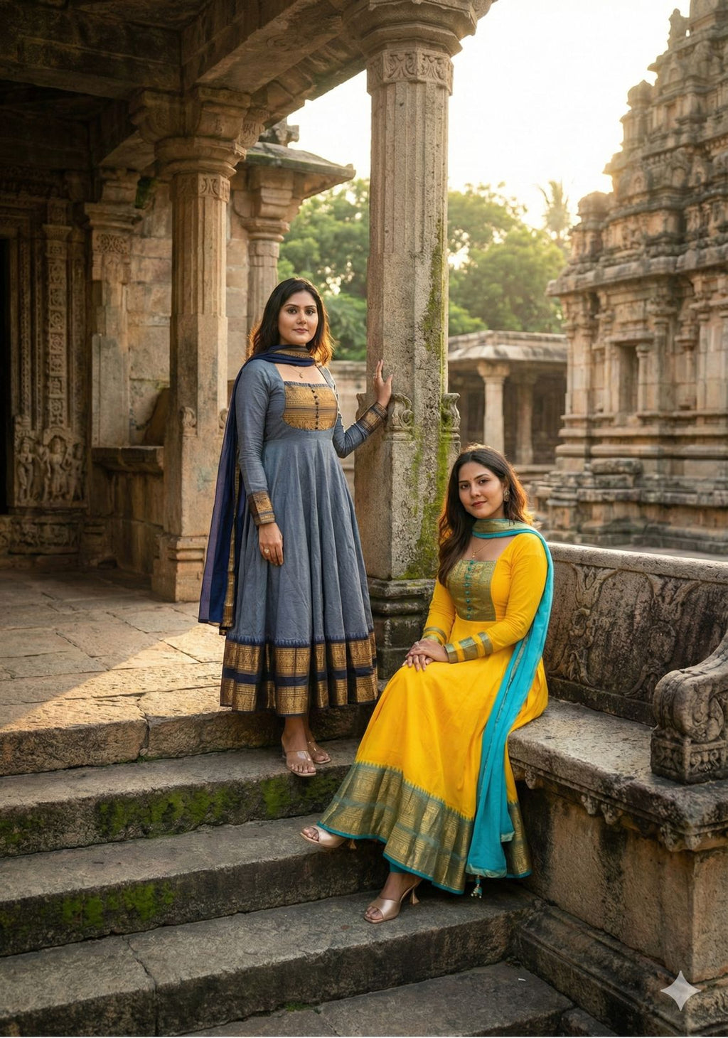 Super Trendy Traditional Chanderi Cotton Dress Set