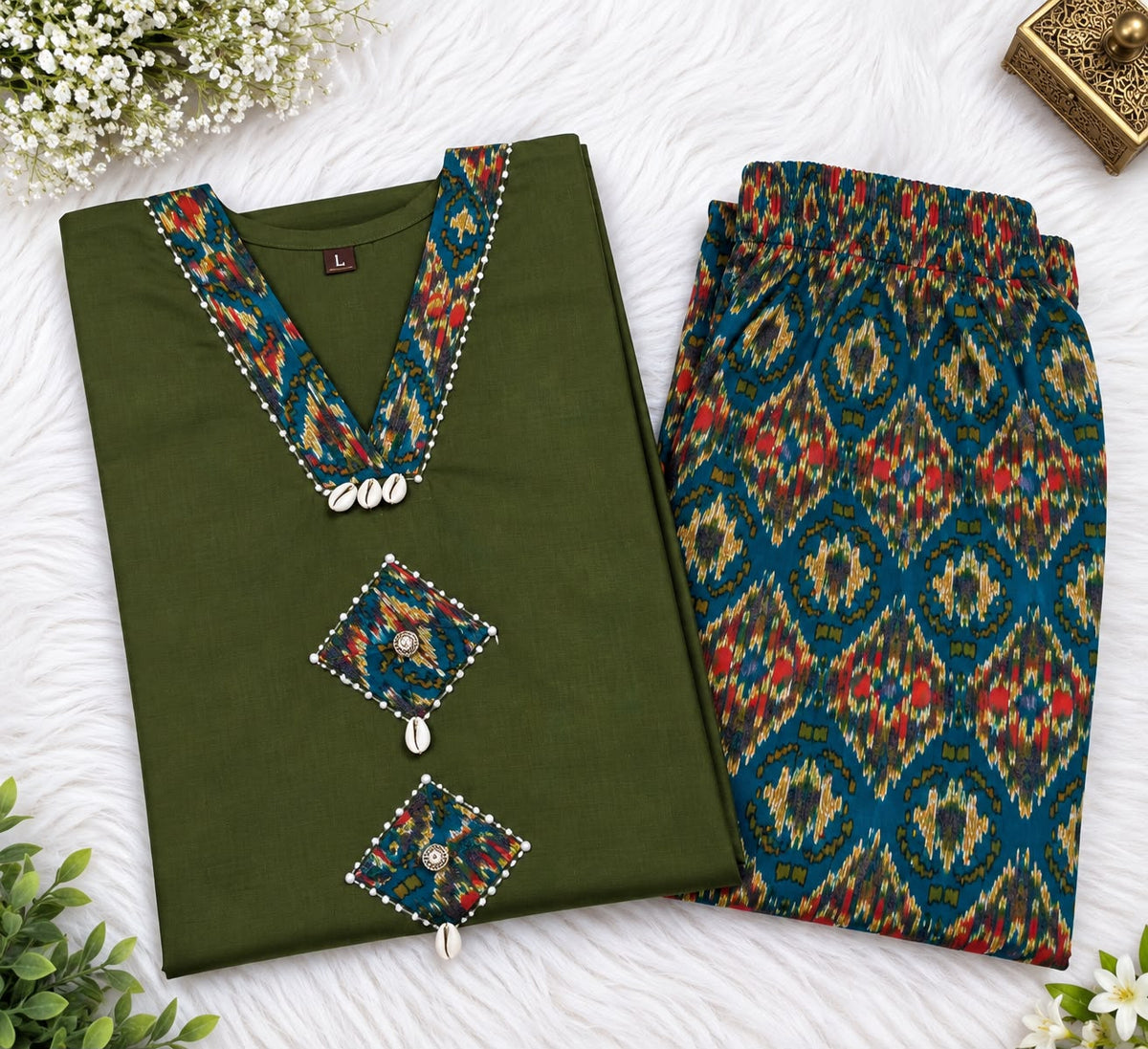 IKKAT Cotton Print Co-ord Set