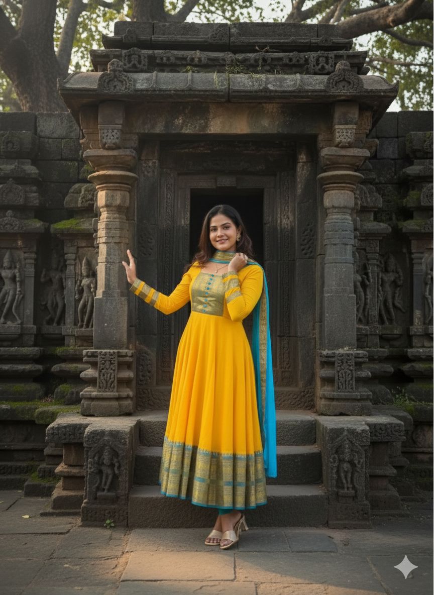 Super Trendy Traditional Chanderi Cotton Dress Set