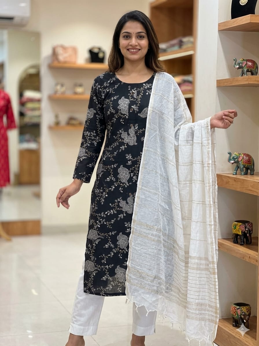 Heavy Vatikan Capsule Kurti Set (Kurti, Pant & Dupatta) - RC_FE 584F