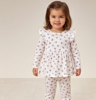 Girls Palazzo Full Sleeve Frock Set