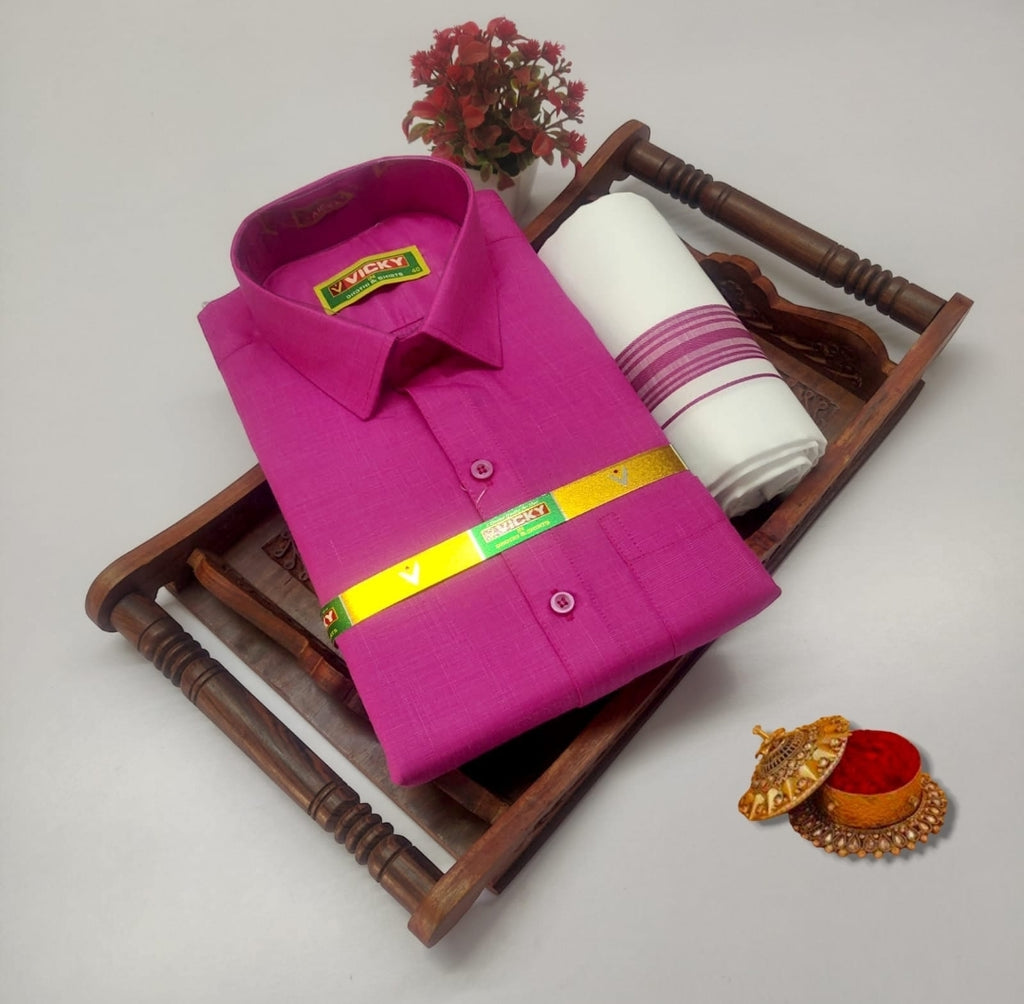 Premium Men's Traditional Shirt & Mundu Combo Set