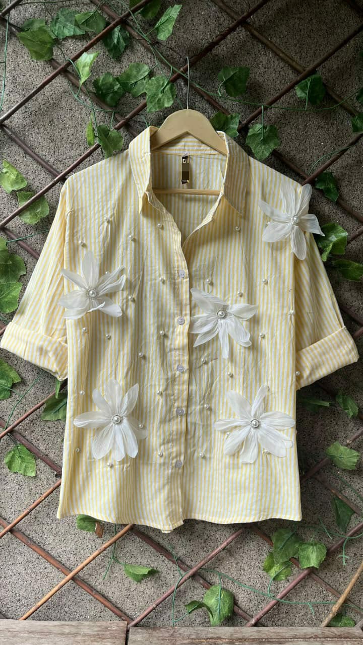 TISSUE FLOWER PEARL SHIRTS