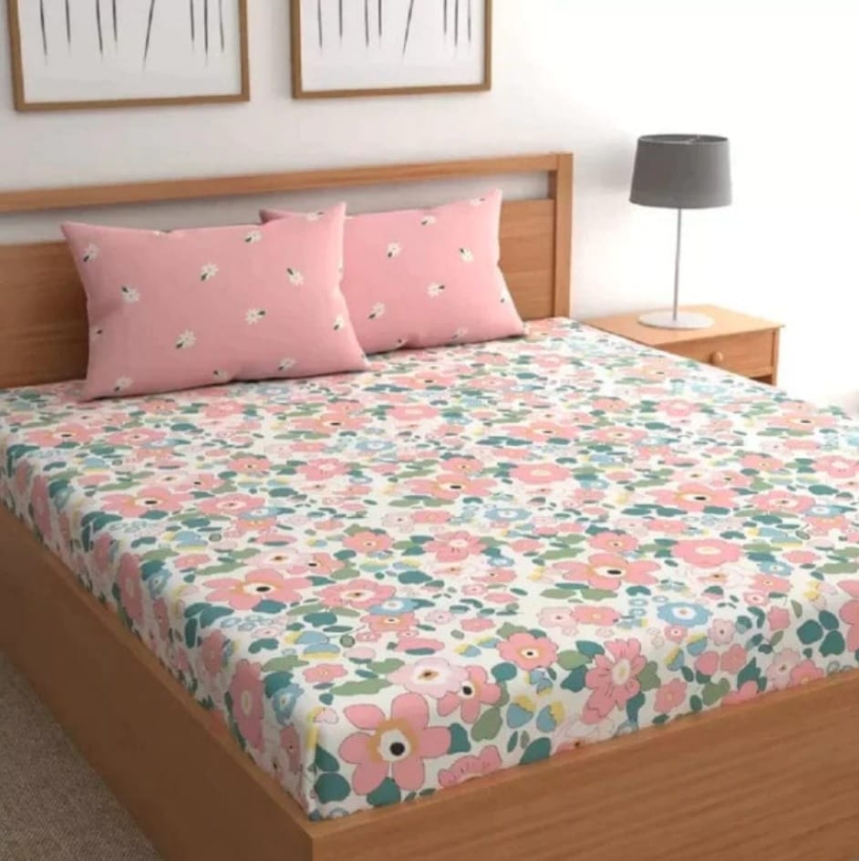 Premium Printed Bedsheet Collection – Flat & FTD Elastic Fitted Bedsheet
