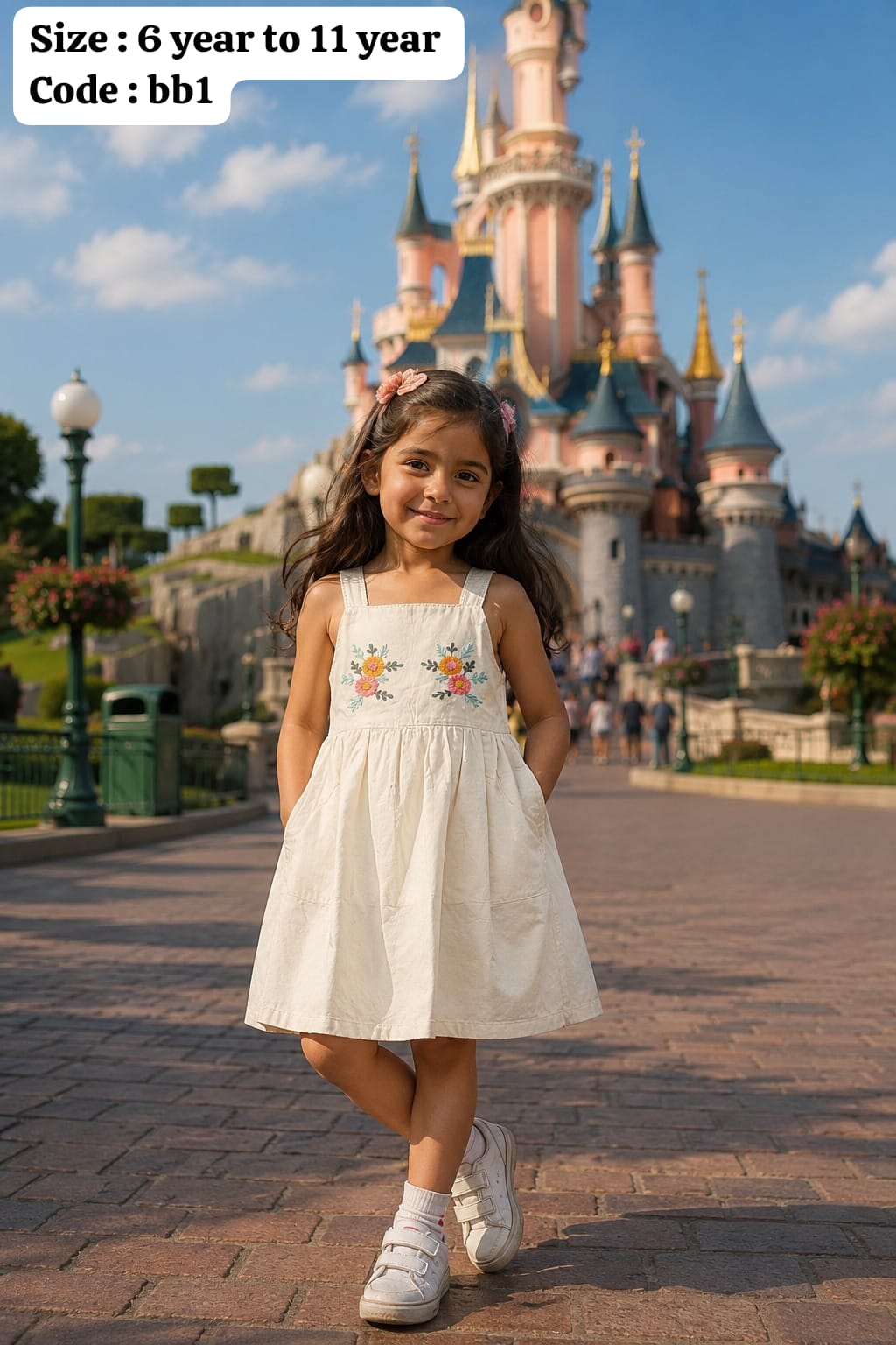 Beautiful girls' top featuring elegant embroidery work,