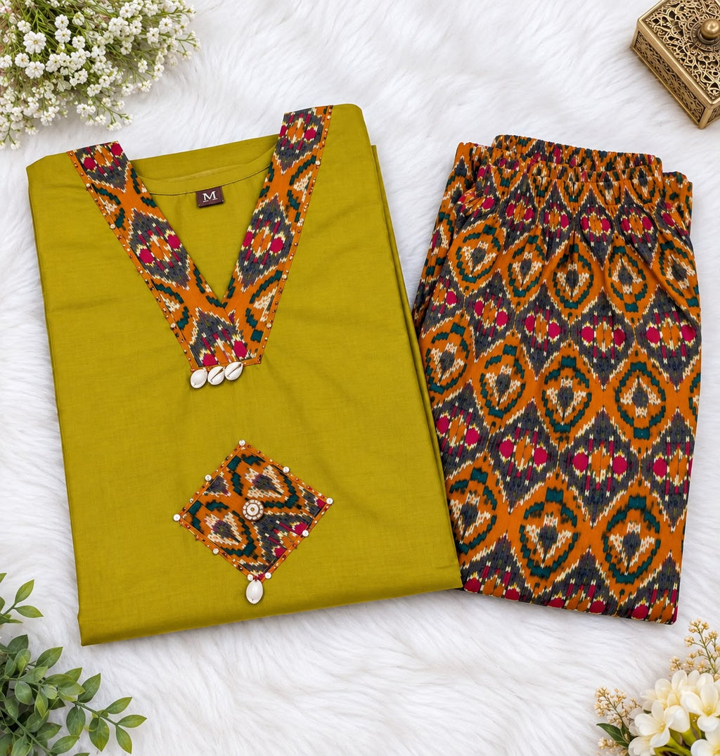 IKKAT Cotton Print Co-ord Set
