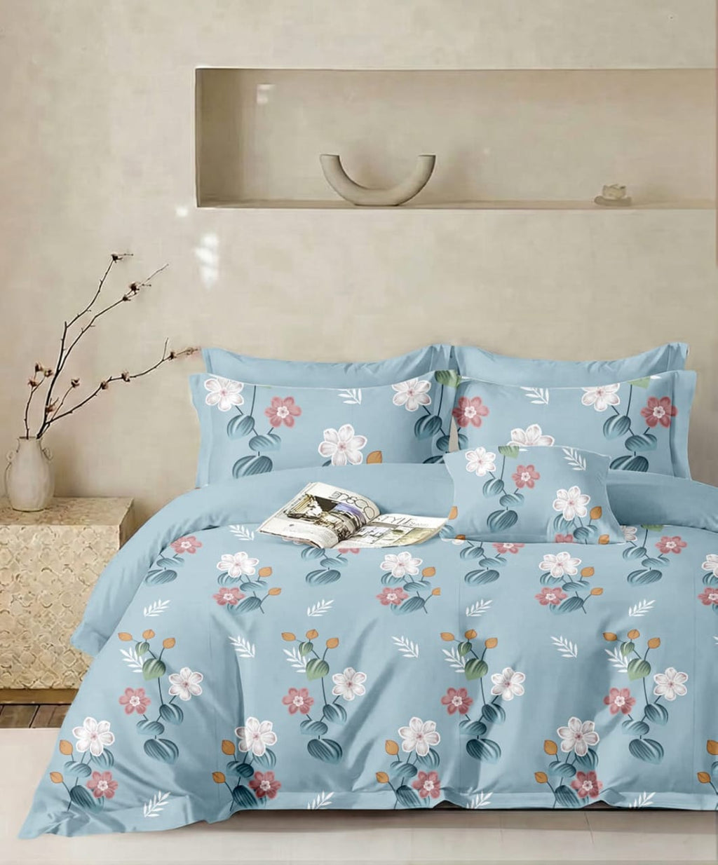 Premium Printed Bedsheet Collection – Flat & FTD Elastic Fitted Bedsheet