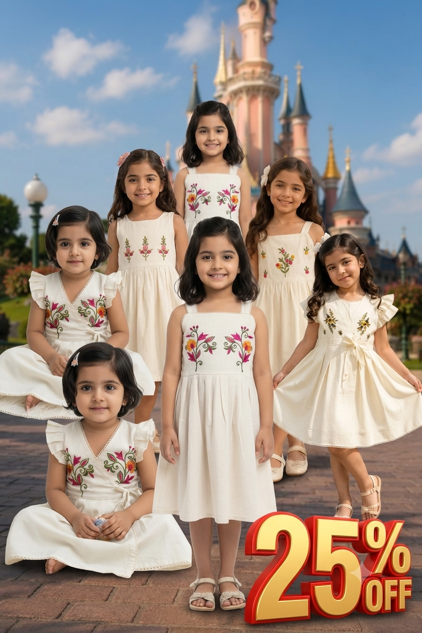 Beautiful girls' top featuring elegant embroidery work,