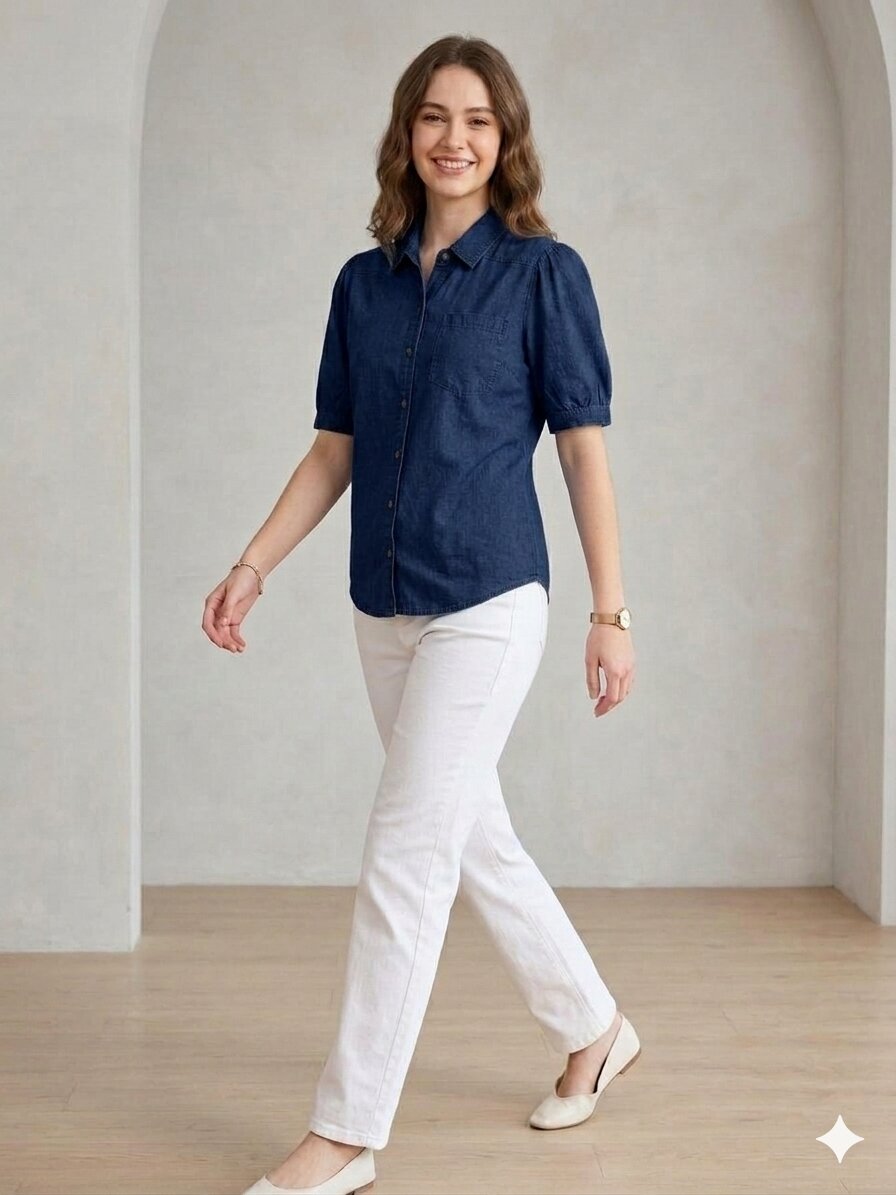 Always New Ladies Denim Shirt