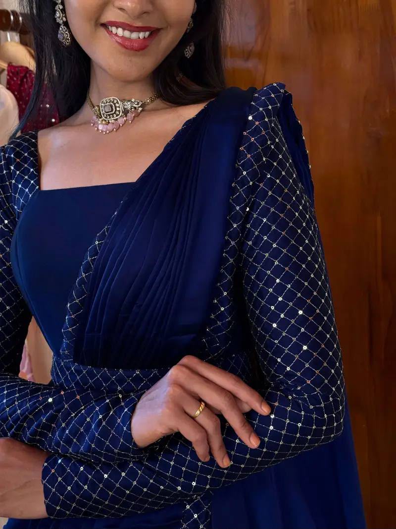PRAGATI Anarkali – Sparkling Georgette