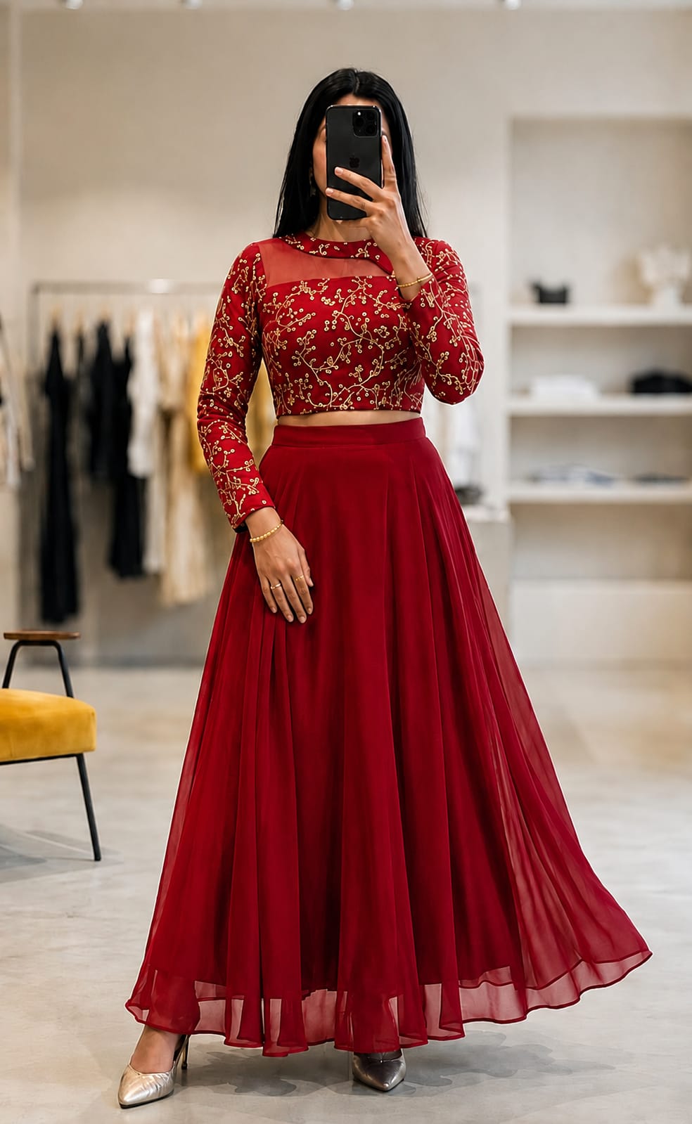 Trending Georgette Embroidered Lehenga Set
