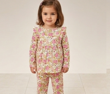 Girls Palazzo Full Sleeve Frock Set