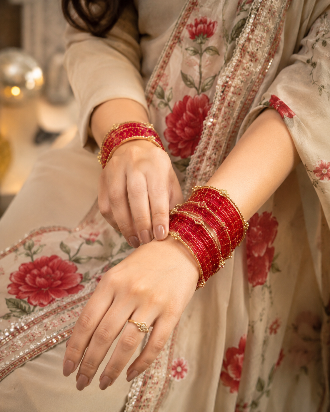 Trending Glass Bangles Set with Kashmiri Bangles & Suitcase Organiser