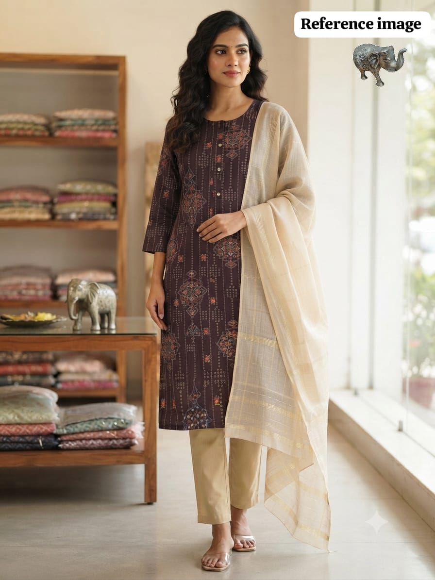 Heavy Vatikan Capsule Kurti Set (Kurti, Pant & Dupatta) - RC_FE 584F