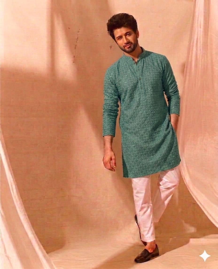 KALP Men’s Traditional Heavy Kurta with Payjama