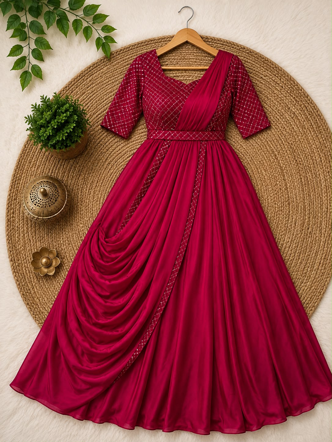 UNNATI Anarkali – Sparkling Georgette