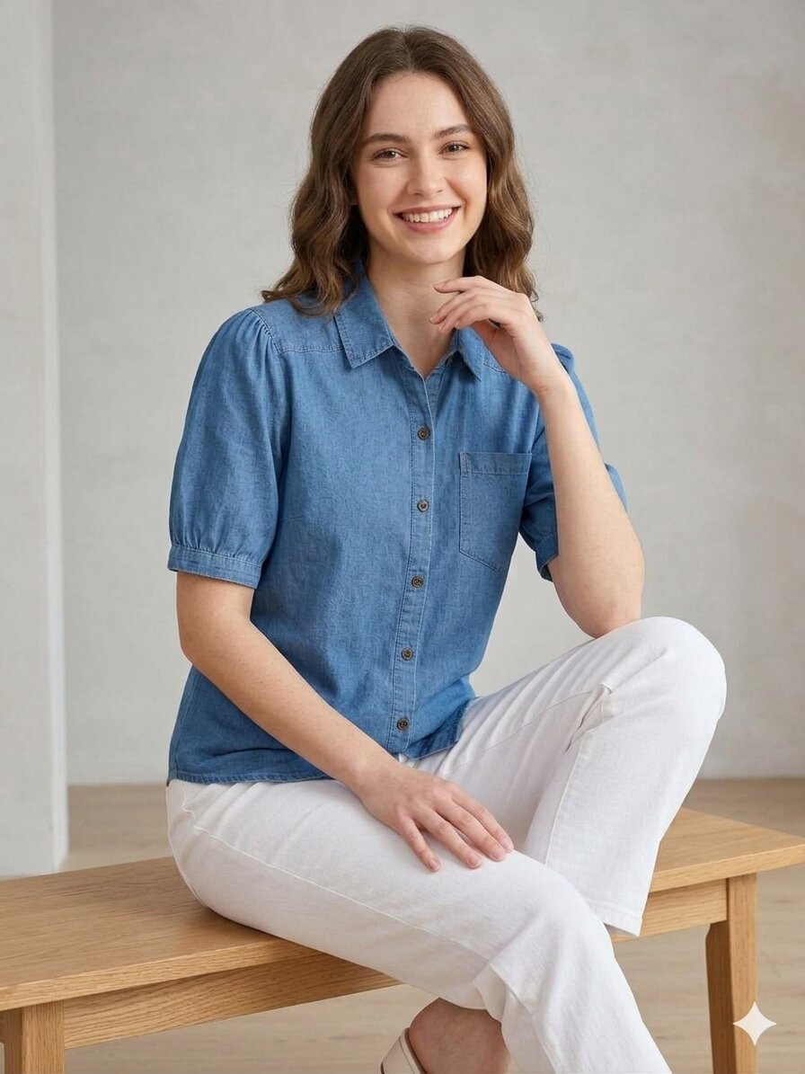 Always New Ladies Denim Shirt