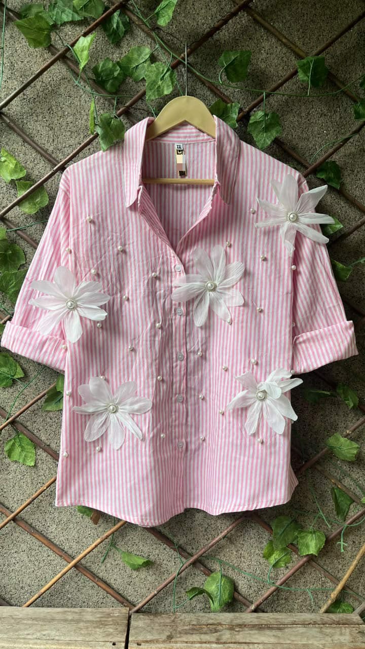 TISSUE FLOWER PEARL SHIRTS