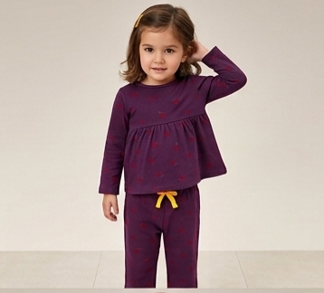 Girls Palazzo Full Sleeve Frock Set