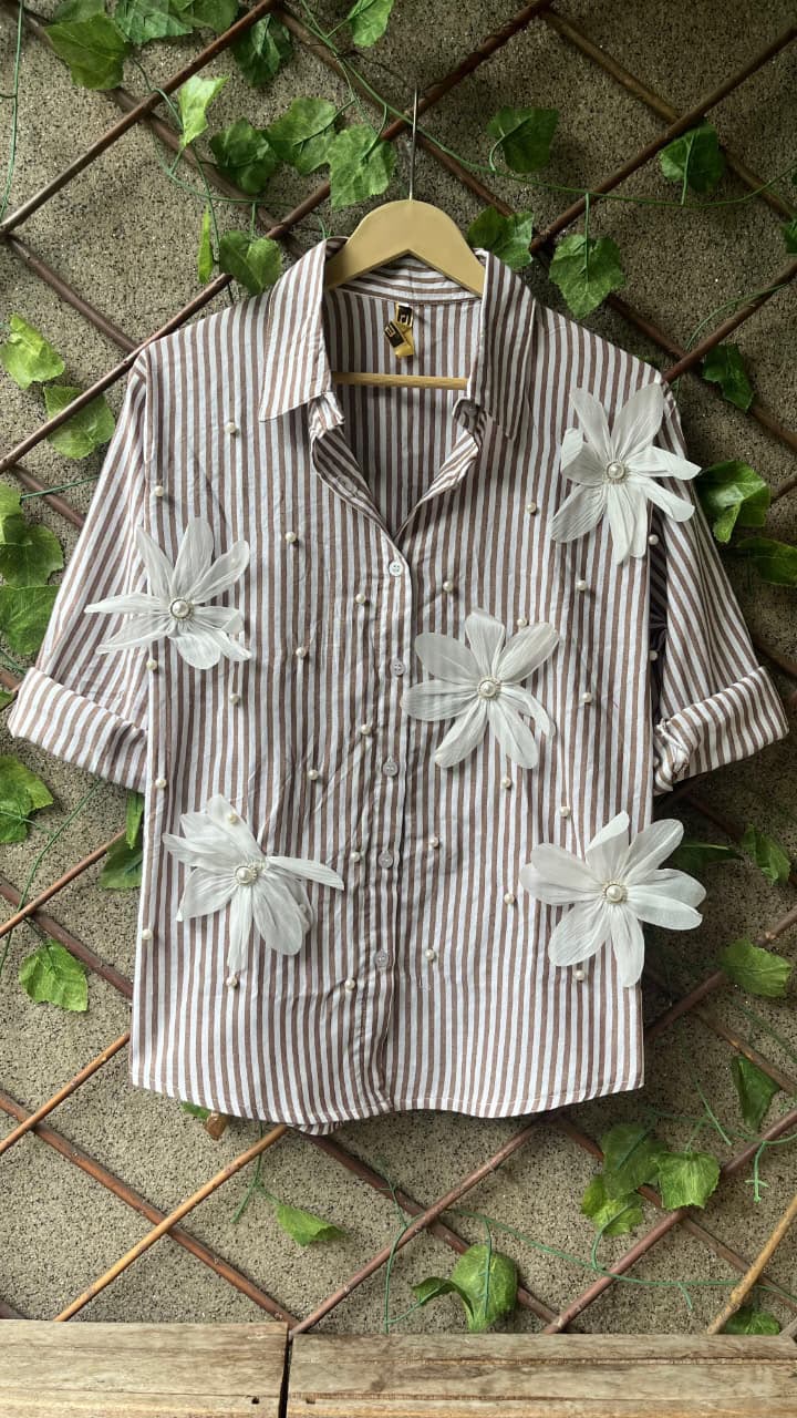 TISSUE FLOWER PEARL SHIRTS