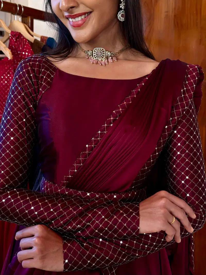 PRAGATI Anarkali – Sparkling Georgette