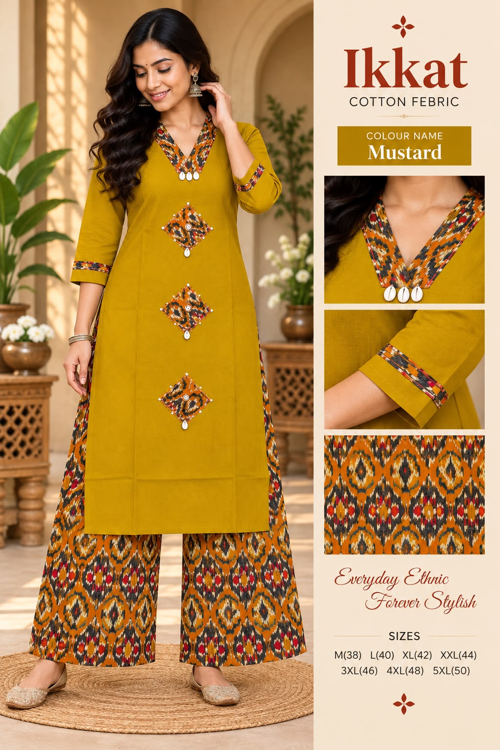 IKKAT Cotton Print Co-ord Set