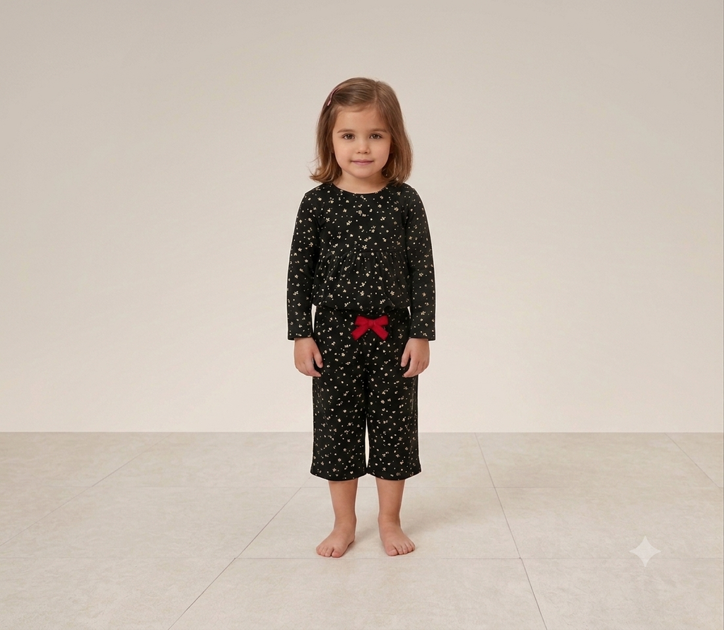 Girls Palazzo Full Sleeve Frock Set